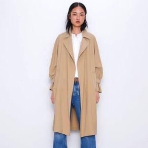 Zara Beige Lightweight Trench Size XS